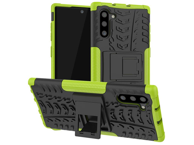 Чехол Yotrix Shockproof case для Samsung Galaxy Note 10 (зеленый, пластиковый)