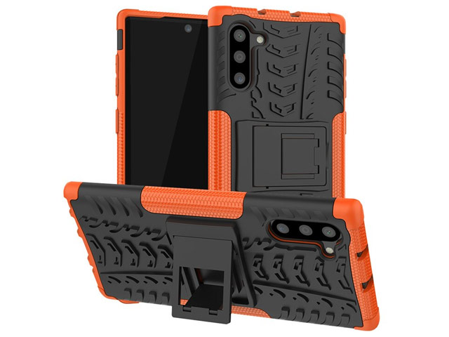 Чехол Yotrix Shockproof case для Samsung Galaxy Note 10 (оранжевый, пластиковый)