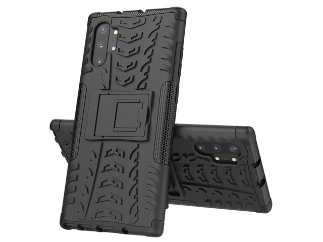 Чехол Yotrix Shockproof case для Samsung Galaxy Note 10 plus (черный, пластиковый)