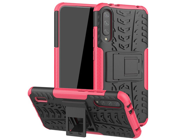 Чехол Yotrix Shockproof case для Xiaomi Mi A3 (розовый, пластиковый)