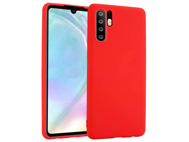 Чехол Yotrix LiquidSilicone для Huawei P30 pro (красный, гелевый)