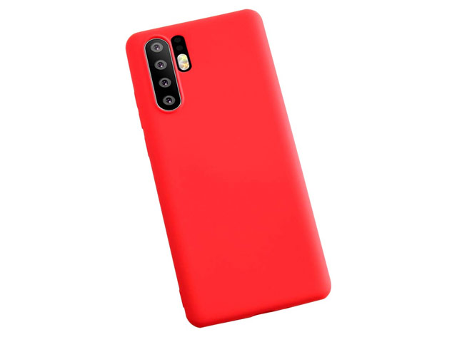 Чехол Yotrix LiquidSilicone для Huawei P30 pro (красный, гелевый)