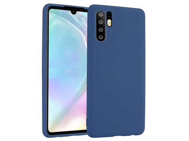 Чехол Yotrix LiquidSilicone для Huawei P30 pro (темно-синий, гелевый)