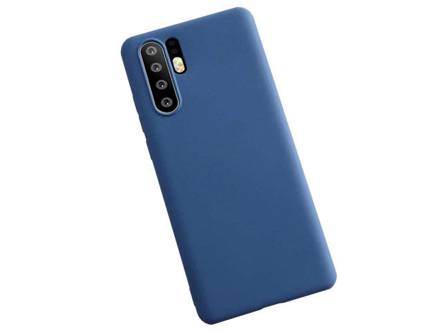 Чехол Yotrix LiquidSilicone для Huawei P30 pro (темно-синий, гелевый)