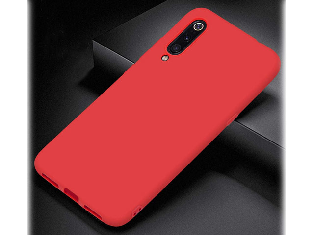 Чехол Yotrix LiquidSilicone для Xiaomi Mi 9 SE (красный, гелевый)