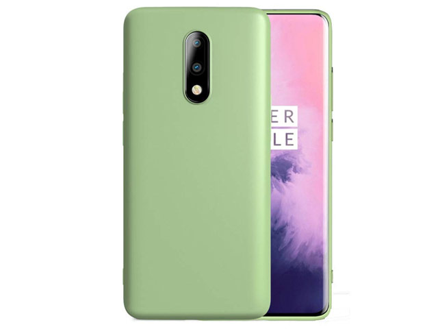 Чехол Yotrix LiquidSilicone для OnePlus 7 (зеленый, гелевый)