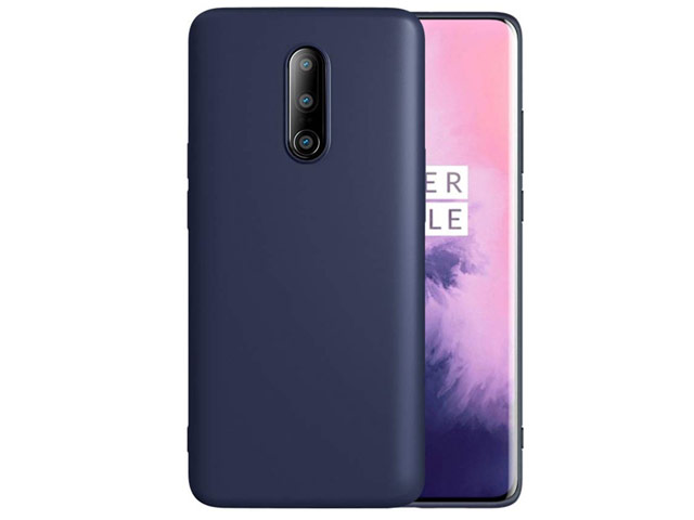 Чехол Yotrix LiquidSilicone для OnePlus 7 (темно-синий, гелевый)