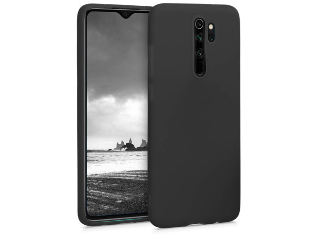 Чехол Yotrix LiquidSilicone для Xiaomi Redmi Note 8 pro (черный, гелевый)