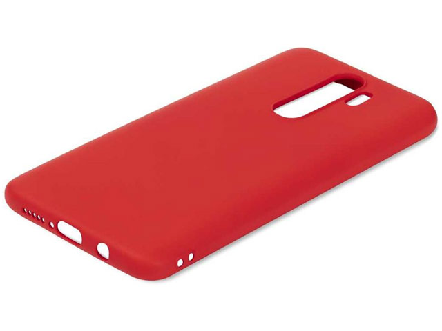 Чехол Yotrix LiquidSilicone для Xiaomi Redmi Note 8 pro (красный, гелевый)