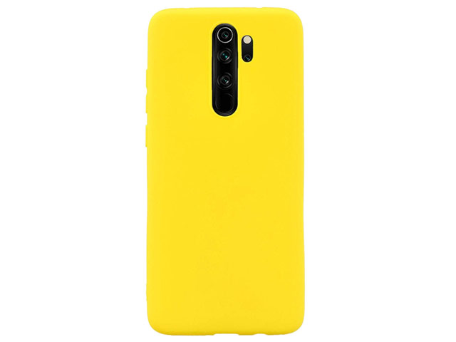 Чехол Yotrix LiquidSilicone для Xiaomi Redmi Note 8 pro (желтый, гелевый)