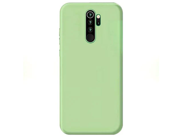 Чехол Yotrix LiquidSilicone для Xiaomi Redmi Note 8 pro (зеленый, гелевый)