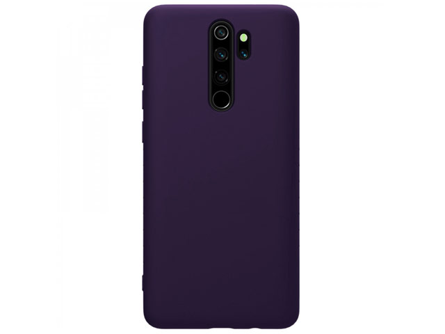 Чехол Yotrix LiquidSilicone для Xiaomi Redmi Note 8 pro (фиолетовый, гелевый)