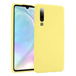 Чехол Yotrix LiquidSilicone для Huawei P30 (желтый, гелевый)