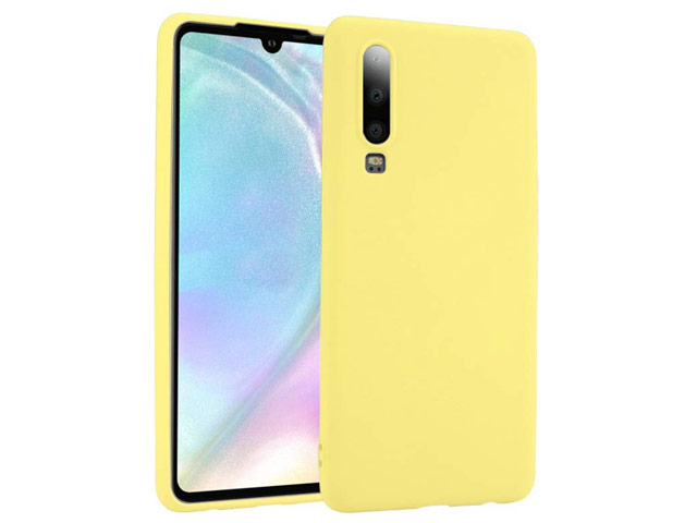 Чехол Yotrix LiquidSilicone для Huawei P30 (желтый, гелевый)