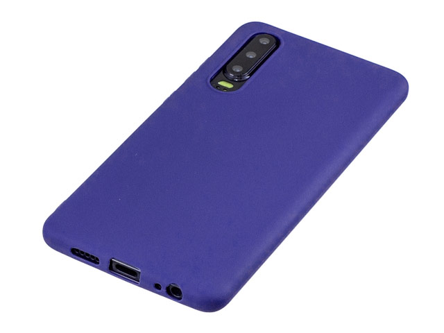 Чехол Yotrix LiquidSilicone для Huawei P30 (фиолетовый, гелевый)