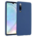 Чехол Yotrix LiquidSilicone для Huawei P30 (темно-синий, гелевый)