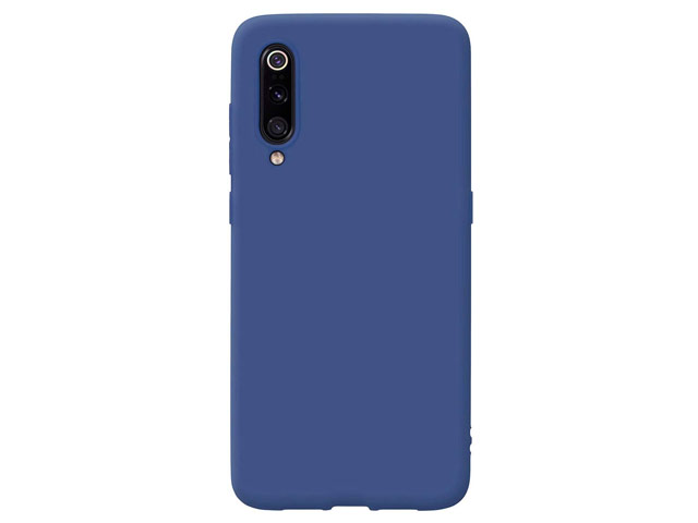 Чехол Yotrix LiquidSilicone для Xiaomi Mi 9 (темно-синий, гелевый)