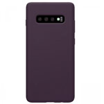 Чехол Yotrix LiquidSilicone для Samsung Galaxy S10 plus (фиолетовый, гелевый)