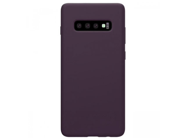 Чехол Yotrix LiquidSilicone для Samsung Galaxy S10 plus (фиолетовый, гелевый)