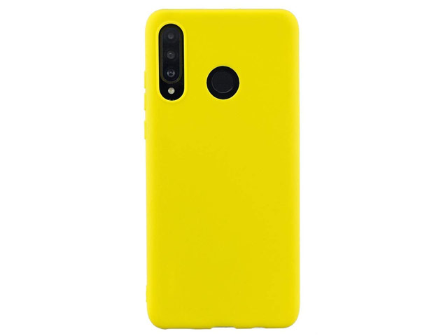 Чехол Yotrix LiquidSilicone для Huawei P30 lite (желтый, гелевый)