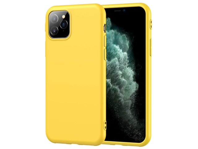 Чехол Yotrix SoftCase для Apple iPhone 11 pro (желтый, гелевый)