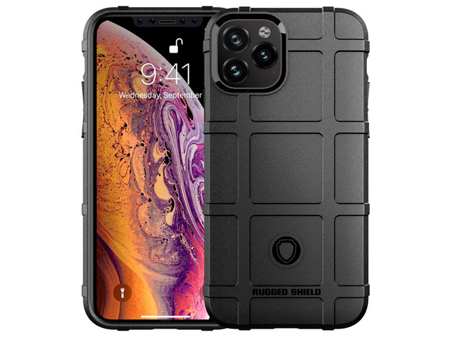 Чехол Yotrix RuggedShield для Apple iPhone 11 pro max (черный, гелевый)