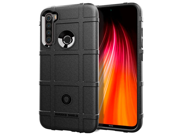 Чехол Yotrix RuggedShield для Xiaomi Redmi Note 8 (черный, гелевый)