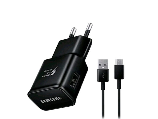 Зарядное устройство Samsung Travel Adapter универсальное (15W, Fast Charge, черное, USB Type C)