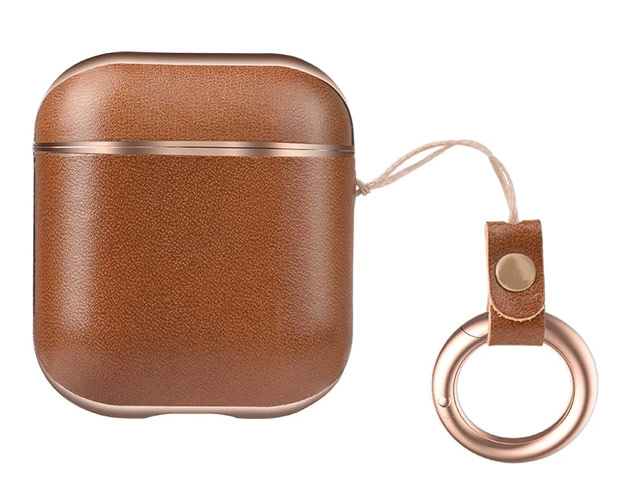Чехол Hoco Leather Case для Apple AirPods (коричневый, кожаный)