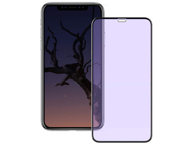 Защитное стекло Yotrix 3D Anti-Glare Glass Protector для Apple iPhone 11 pro max (черное, антиблик)