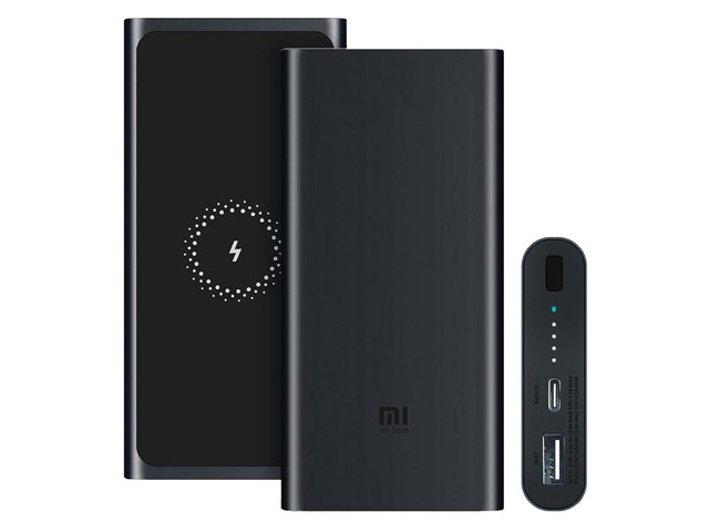 Внешняя батарея Xiaomi Mi Wireless Power Bank универсальная (10000 mAh, беспроводная зарядка, черная)