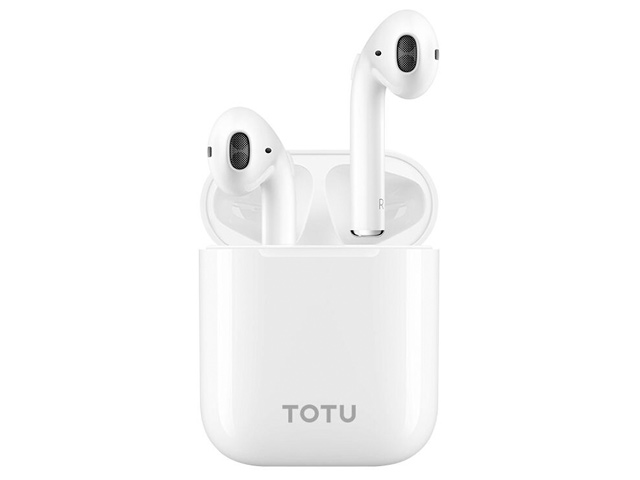 Беспроводные наушники Totu TWS Wireless Earphone (белые, пульт/микрофон)