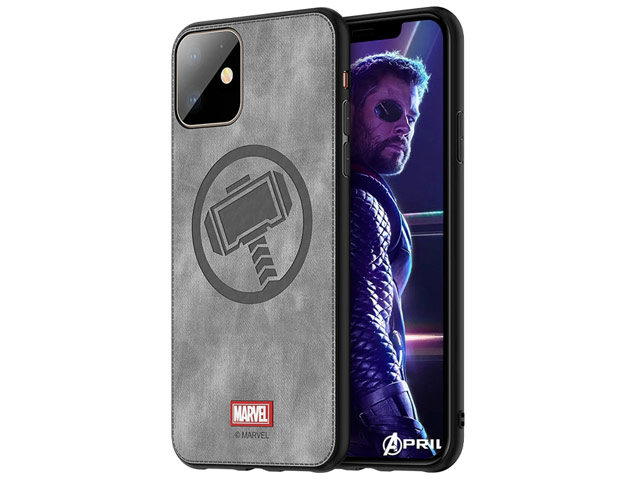 Чехол Marvel Avengers Leather case для Apple iPhone 11 (Thor, матерчатый)