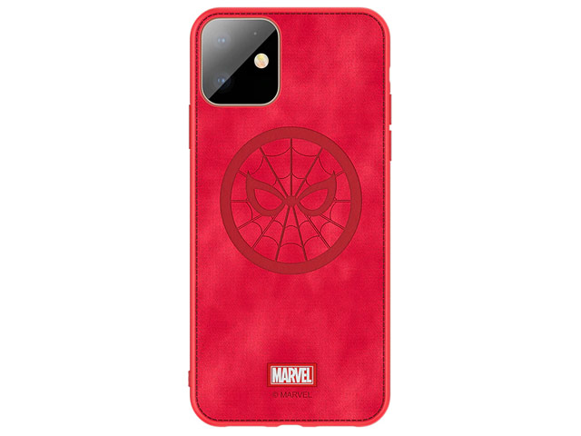 Чехол Marvel Avengers Leather case для Apple iPhone 11 (Spider-Man, матерчатый)
