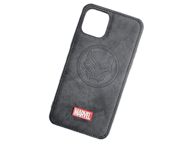 Чехол Marvel Avengers Leather case для Apple iPhone 11 pro (Black Panther, матерчатый)