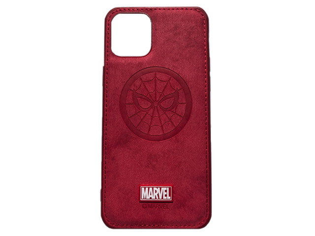 Чехол Marvel Avengers Leather case для Apple iPhone 11 pro (Spider-Man, матерчатый)