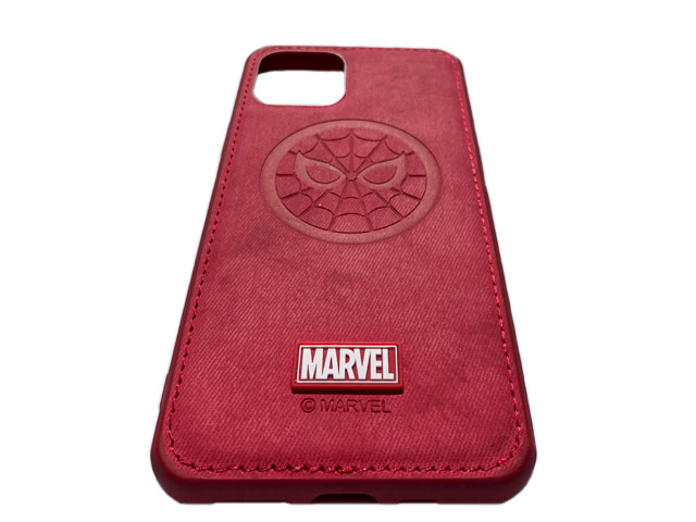 Чехол Marvel Avengers Leather case для Apple iPhone 11 pro (Spider-Man, матерчатый)
