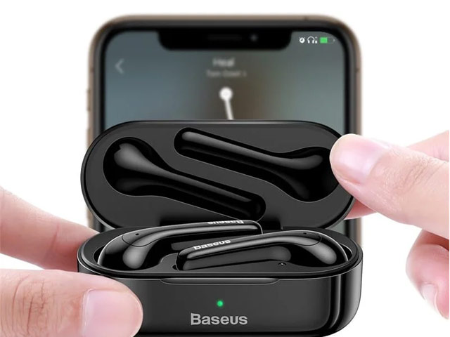 Беспроводные наушники Baseus True Wireless Earphones W07 (черные, пульт/микрофон)