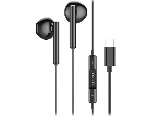 Наушники Hoco Stereo Earphones M65 универсальные (USB Type C, черные, пульт/микрофон)