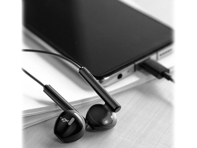 Наушники Hoco Stereo Earphones M65 универсальные (USB Type C, черные, пульт/микрофон)