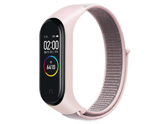 Ремешок для часов Synapse Sport Loop для Xiaomi Mi Band 4 (розовый, нейлоновый)