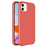 Чехол Yotrix LiquidSilicone для Apple iPhone 11 (кораловый, гелевый)