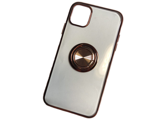 Чехол Yotrix GlitterSoft Ring для Apple iPhone 11 (бронзовый, гелевый)