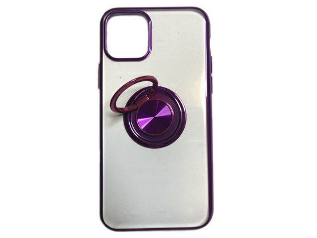 Чехол Yotrix GlitterSoft Ring для Apple iPhone 11 (фиолетовый, гелевый)