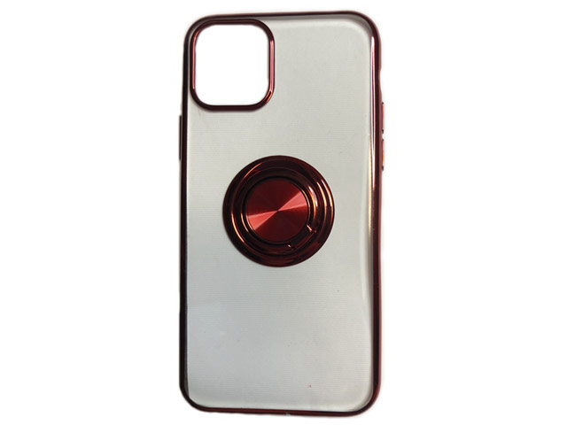 Чехол Yotrix GlitterSoft Ring для Apple iPhone 11 pro (красный, гелевый)