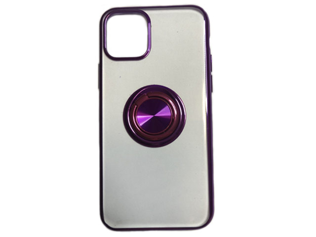 Чехол Yotrix GlitterSoft Ring для Apple iPhone 11 pro (фиолетовый, гелевый)