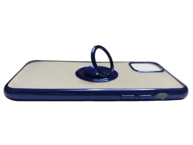 Чехол Yotrix GlitterSoft Ring для Apple iPhone 11 pro max (синий, гелевый)