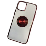 Чехол Yotrix GlitterSoft Ring для Apple iPhone 11 pro max (красный, гелевый)