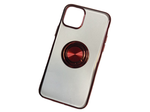 Чехол Yotrix GlitterSoft Ring для Apple iPhone 11 pro max (красный, гелевый)