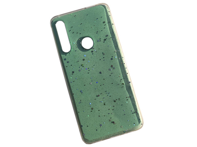 Чехол Yotrix GlitterFoil Case для Huawei P smart Z (бирюзовый, гелевый)